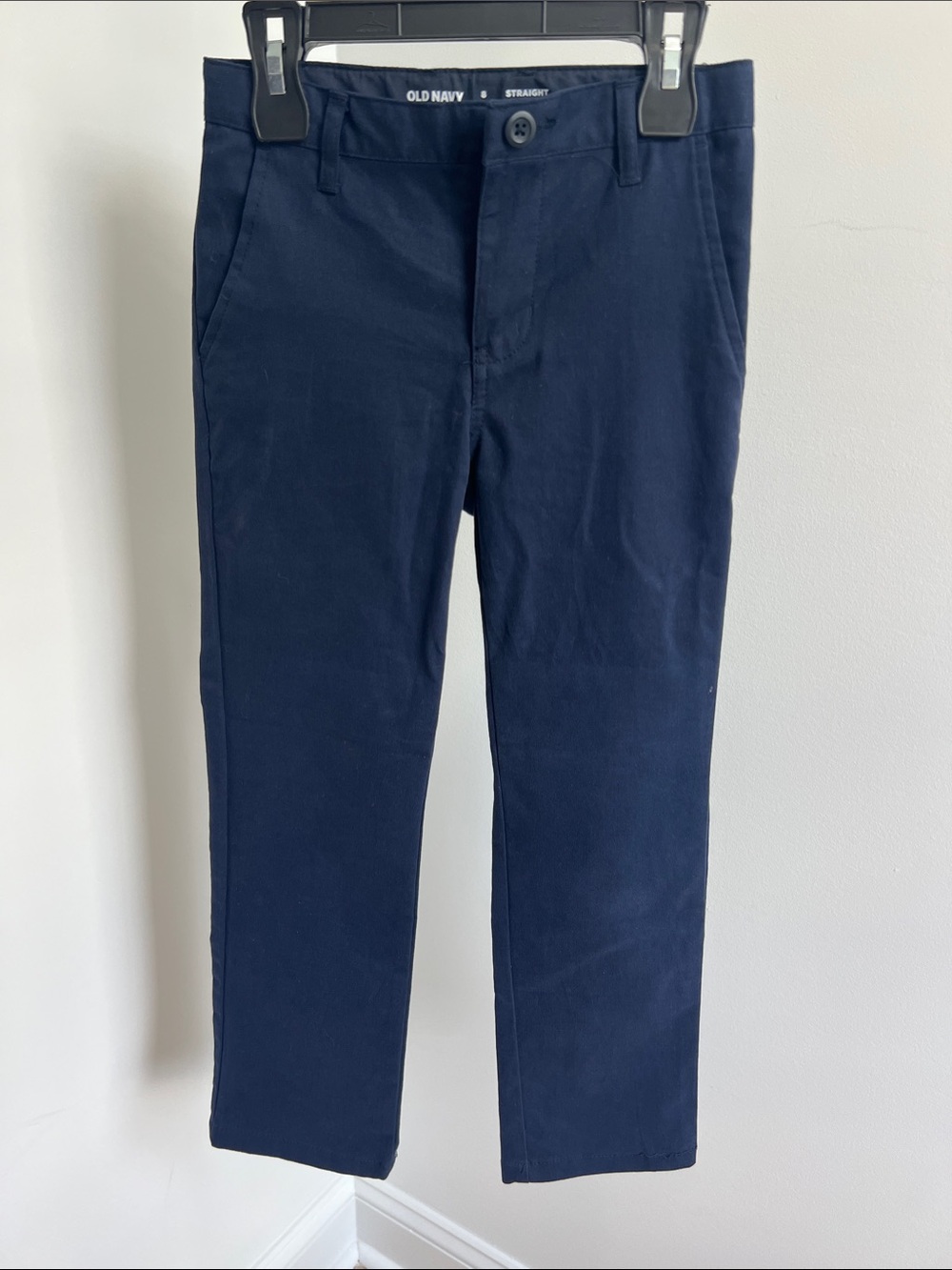 Boys Old Navy Navy Straight Fit Chinos Size 8 Slim